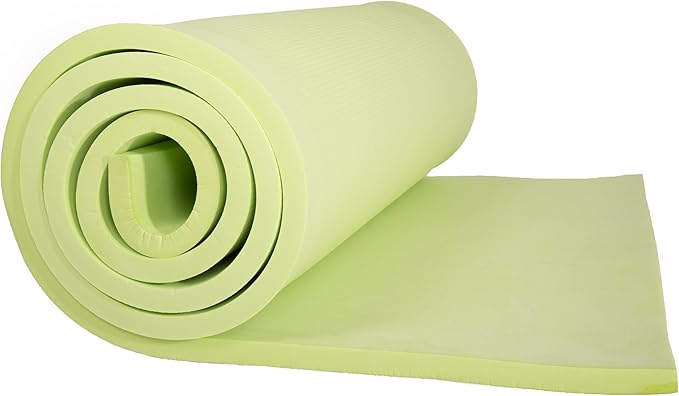 Sleeping Pad, Lightweight Non Slip Foam Mat with Carry Strap by Wakeman Outdoors (Thick Mattress for Camping, Hiking, Yoga and Backpacking) (Green) , 72 inches (L) x 24 inches (w) x 0.50 inch (H)