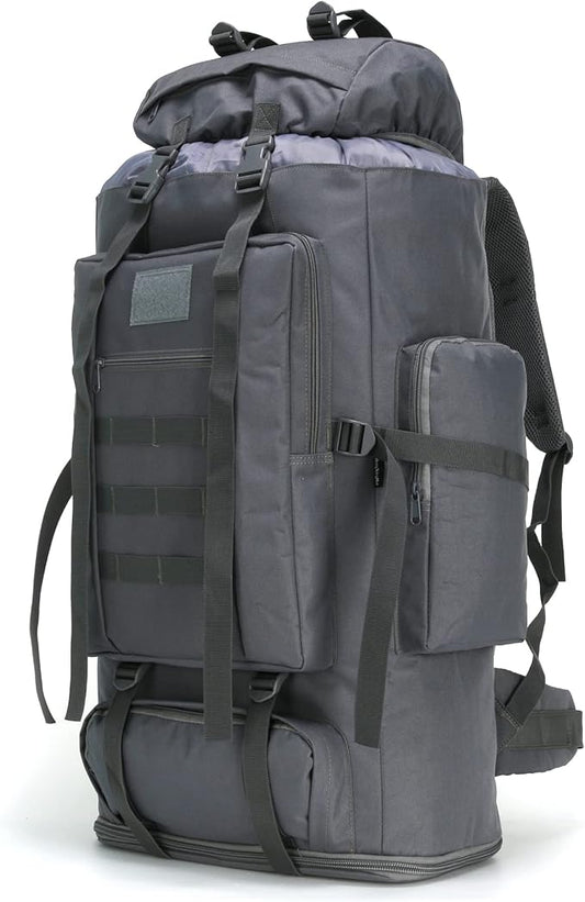100L Tactical Military Backpack for Men - Waterproof Hiking & Hunting Pack with MOLLE System, Adjustable Suspension, Survival Gear Compartment - Outdoor Camping, Trekking Travel Backpack