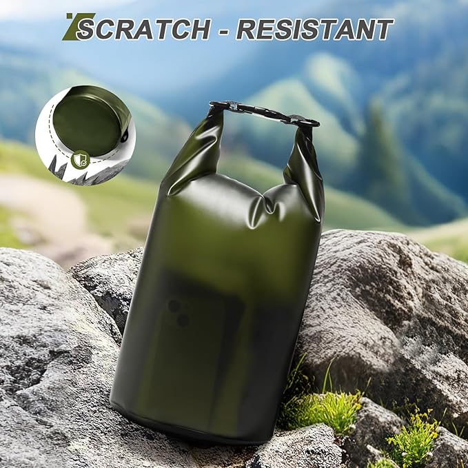 Dry Bags for Kayaking Waterproof, 5L/10L Dry Storage Bag, Roll Top Wet Bag for Swimming, Boating, Fishing,Camping & Beach