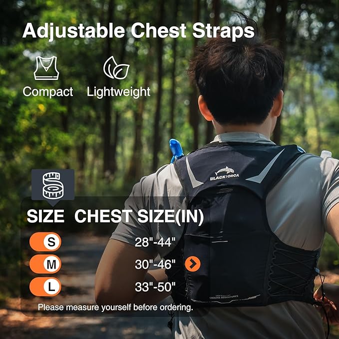 Running Vest for Women Men, Lightweight Hydration Vest with 2L Water Bladder, Hydration Backpack for Marathon, Trail, Cycling, Hiking, Jogging