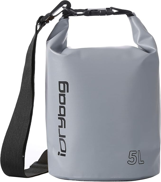 IDRYBAG Dry Bag for Kayaking Waterproof 2L/5L/10L/15L/20L, Small Dry Sack Waterproof Bag for Boating