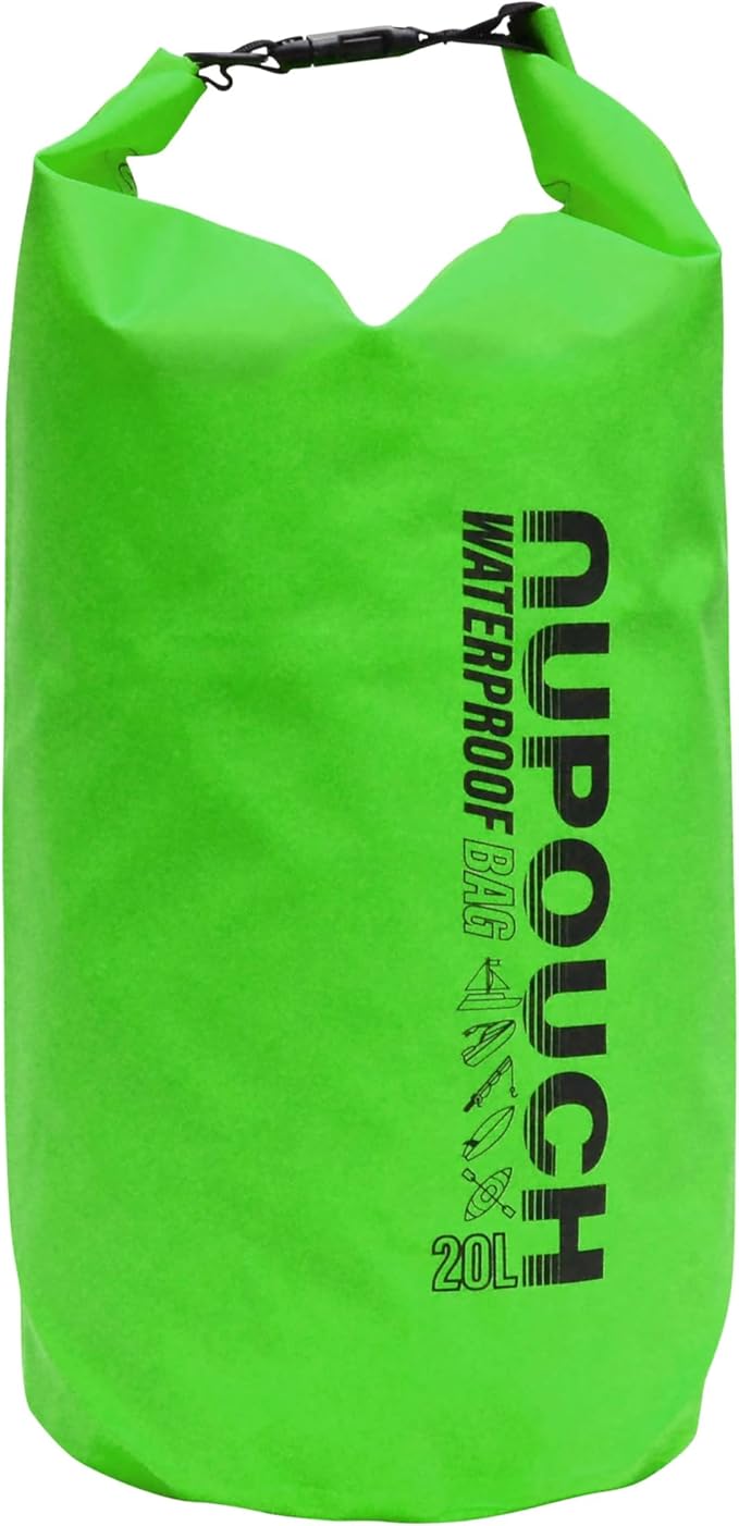 Nupouch Waterproof Dry Bag: 2L/5L/10L/20L Roll Top Lightweight Dry Storage Bag, Backpack for Travel, Swimming, Boating, Kayaking, Camping, or Beach
