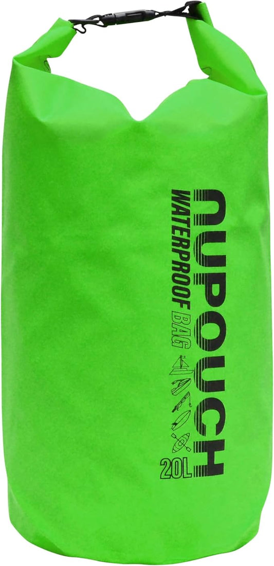 Nupouch Waterproof Dry Bag: 2L/5L/10L/20L Roll Top Lightweight Dry Storage Bag, Backpack for Travel, Swimming, Boating, Kayaking, Camping, or Beach