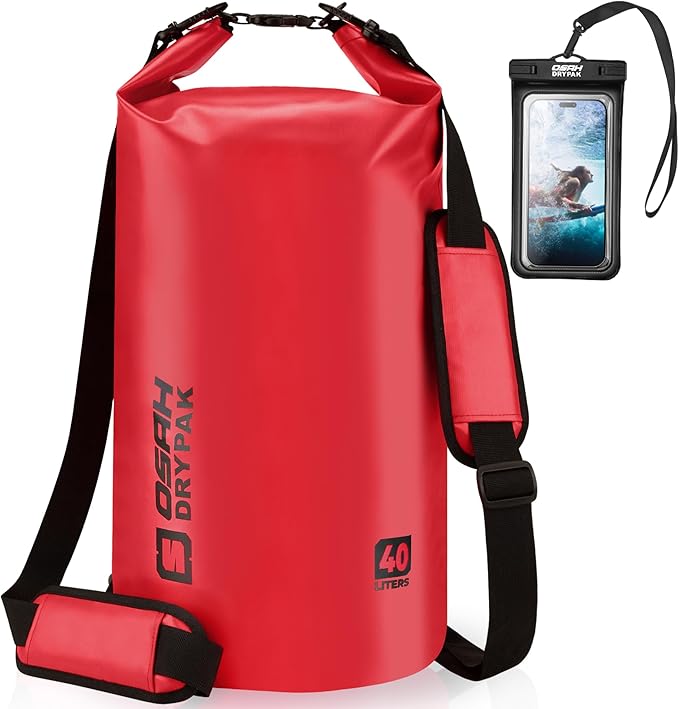 Waterproof Dry Bag, 5L/10L/20L/30L/40L Roll Top Lightweight Storage Backpack with Phone Case for Women & Men, Floating Waterproof Sack for Travel, Swimming, Kayaking, Paddle Board, Camping & Beach