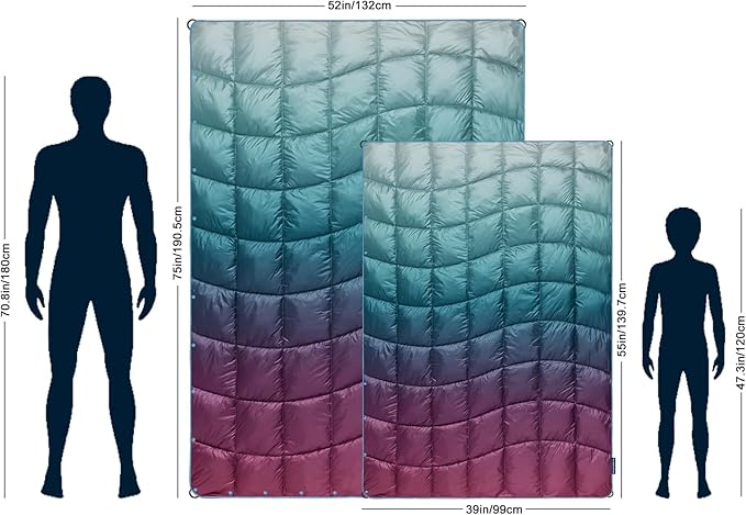 Camping Blanket,MINI Puffy Blanket Down Alternative Blanket Lightweight Windproof Water Resistant for Outdoors,Hiking, Backpacking,Beach,Car,Picnic,Stadium