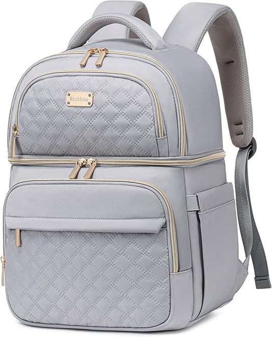 Backpack Cooler Lunch Backpack Double Decker Lunch Box,Insulated Backpack Lunch Cooler Bag, Lightweight Leakproof Lunchbox Backpack for Women Men to Travel,Picnic,Hiking,Beach,Camping