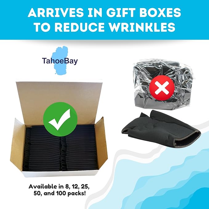 TahoeBay Blank Beer Can Cooler Sleeves (25-Pack) Bulk Sublimation Blanks for Vinyl Plain Soft Foam Can Sleeves Coolers for Soda Cans & Bottles Black, White, Assorted Solid Color (Blue)