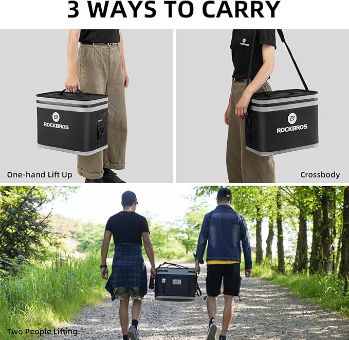 ROCKBROS Backpack Cooler Waterproof, 30 Can Large Leak-Proof Cooler Bags Insulated, Portable Soft Sided Cooler for Ice, Beer, Drink, Travel, Fishing, Beach, Golf, Picnic, Camping Gifts