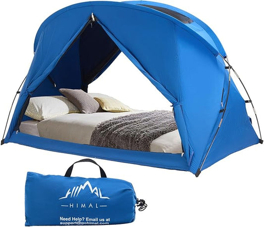 Bed Tent Canopy Full, Blackout Portable Sleep Tent Easy Setup, Breathable Mesh, Privacy Curtains for Adults, Ideal for Indoor