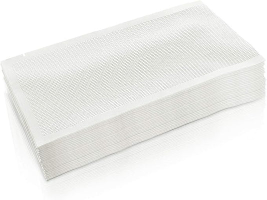 CANLENPK 4x8 Inch/10x20cm Vacuum Seal Bags,Small Precut Food Storage Sealer Bag,Seal Meal Snack Fruit Nut Tea Cookie Bean,Boil Steam Heat Freezer Sous Vide Grocery Sealable Bag(100PCS)