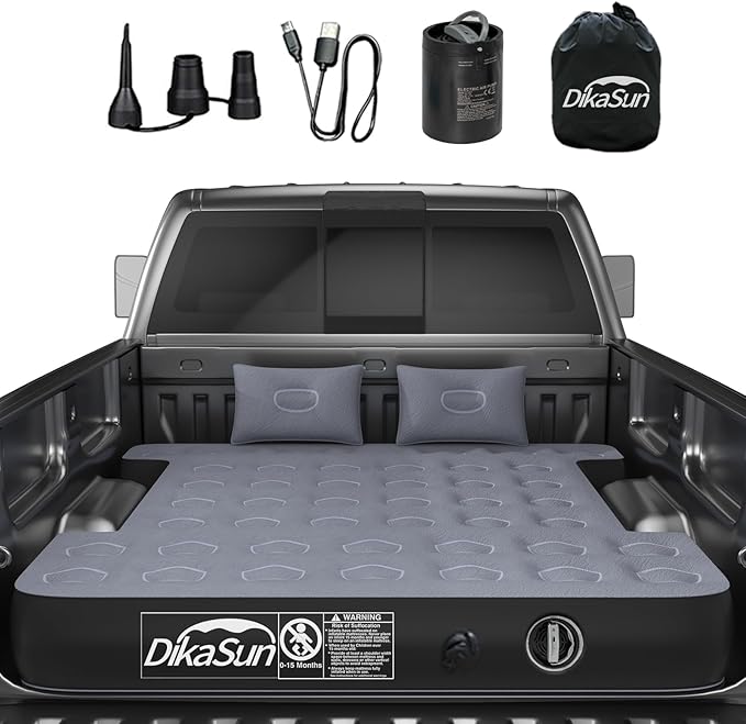 Truck Bed Air Mattress for 5-5.8 ft, Full Size Inflatable Mattress Short Truck Beds for Outdoor Camping,Truck Tent Accessories