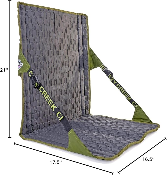Crazy Creek HEX 2.0 LongBack Chair for Backpacking, Camping and Stadium Use, Extra Width & Back Height for Comfort, 250 LBS Weight Capacity, Adjustable Straps w/Rock Lockster (R) Buckles