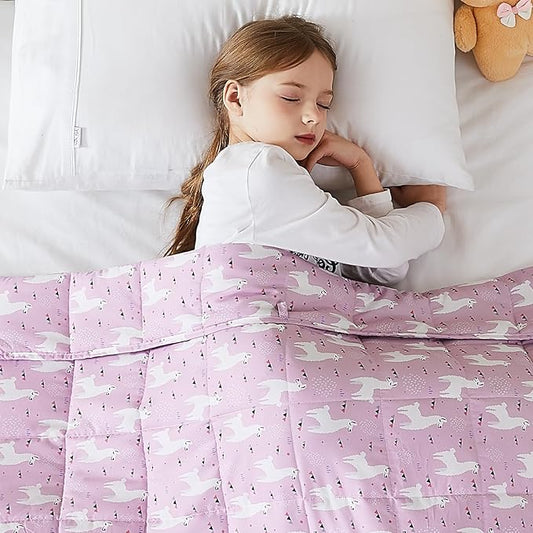 L'AGRATY Weighted Blanket - 36"x48" 5lbs Microfiber Material with Glass Beads Small Blanket for All-Season Summer Fall Winter Soft Thick