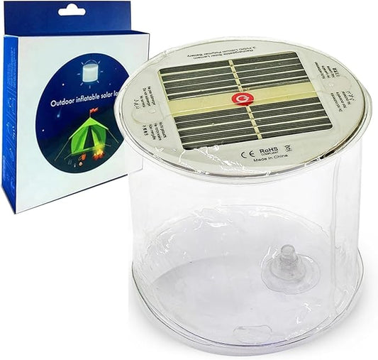 ByteX Solar Rechargeable Inflatable LED Lanterns 90 Lumens, Waterproof, USB Charging, Ideal for Camping, Backpacking, Emergencies, Lightweight, Portable, Durable Lanterns for Outdoor Adventures