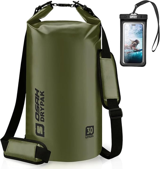 Waterproof Dry Bag, 5L/10L/20L/30L/40L Roll Top Lightweight Storage Backpack with Phone Case for Women & Men, Floating Waterproof Sack for Travel, Swimming, Kayaking, Paddle Board, Camping & Beach