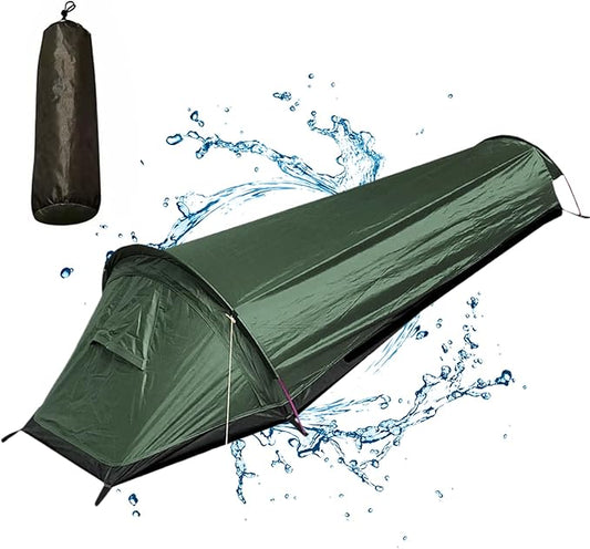 One Man Tent, Breathable 1 Person Tent with Fine Mesh, Portable Backpacking Tents with Carry Bag Ultralight & Waterproof for Hiking Camping Mountaineering Fishing Travel Sporting_Goods..