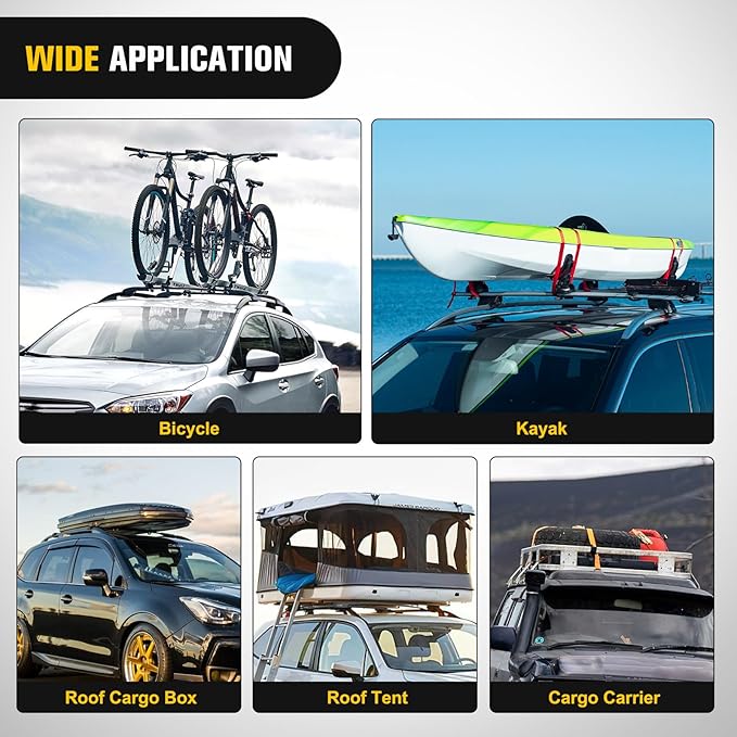 Nilight Roof Rack Cross Bars Fit for Honda CRV 2007 2008 2009 2010 2011 with Fixed Point, Adjustable Aluminum Car Crossbars with Rubber Pad for Cargo Carrier Luggage Bike Kayak Rooftop Tent Snowboard
