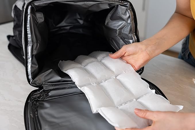 Nice Packs Reusable Dry Ice Packs for Coolers, Lunch Boxes, Frozen Food Shipping - Flexible and Long Lasting (5 Extra Large Sheets)