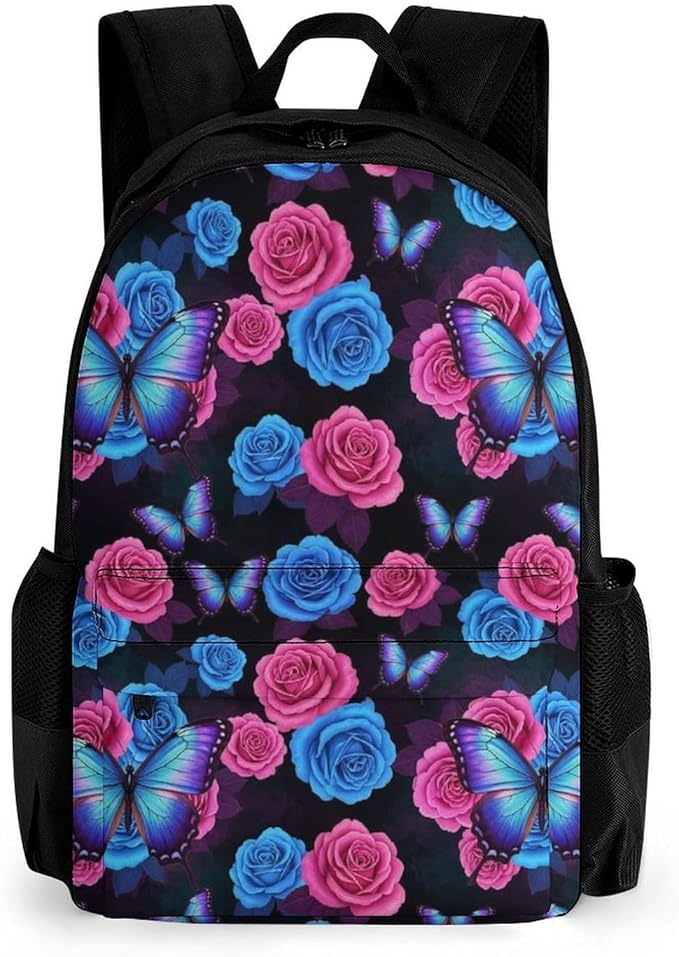 Casual College Daypack Butterfly Multipurpose Business Travel with Large Capacity Rucksack for Men Women