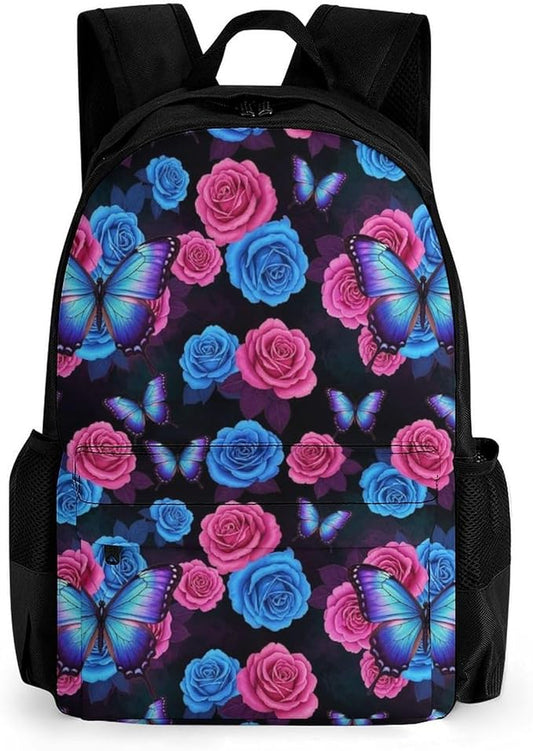 Casual College Daypack Butterfly Multipurpose Business Travel with Large Capacity Rucksack for Men Women