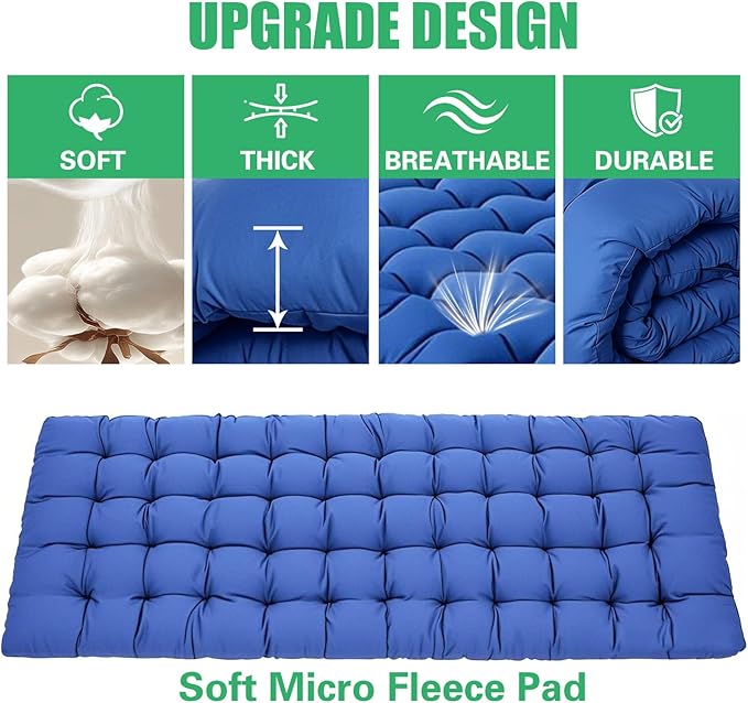 Camping Cot with Comfortable Mattress Cots for Sleeping Folding Cot Heavy Duty as Guest Bed with Carry Bag for Adults Home Camping Nap Vacation Outdoor
