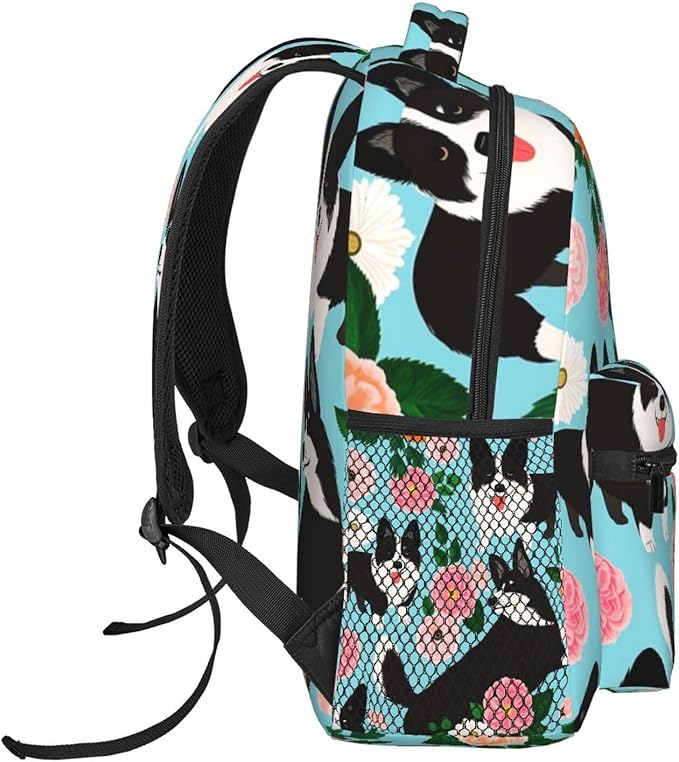Rucksacks Multipurpose Anti-Theft Big Capacity Bookbag, Italian Greyhound Dog Flower Travel Hiking Camping Rucksack With Padded Straps