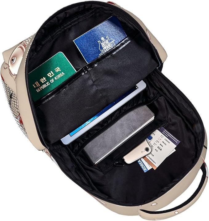 Rucksack Anti-Theft Multipurpose Big Capacity Carry On Bag, Fish Carps Animals Wildlife Traveling Camping Backpack With Side Pockets