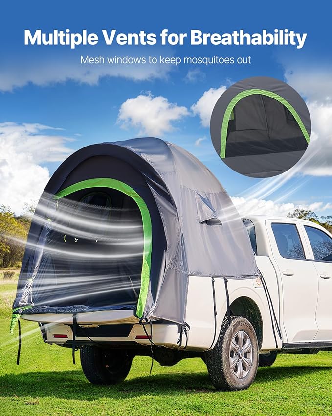 VEVOR SUV and Pickup Truck Camping Tents, Waterproof Double Layer Design with Carry Bag, Accommodates 2-9 Persons for Outdoor Activities