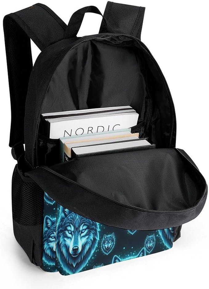 Convenient Anti-Theft Dual Shoulder Bag for Biking and Hiking Adventures, Blue Wolf, Travel Hiking Daypack