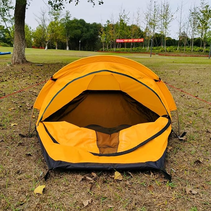 Ultralight Single Person 4 Season Backpacking Tent, Windproof & Waterproof, Modern Style, Easy Setup with Aluminum Poles