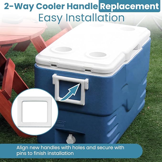 Cooler Handle Replacement for Coleman Xtreme Cooler, Two-Way Handle Part Compatible Model 3000005306, R5286b120g