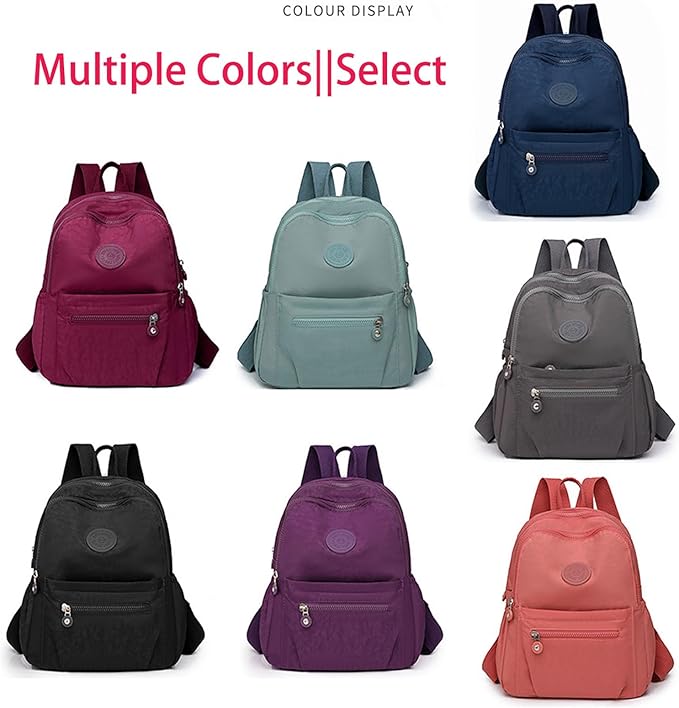 Simple Casual Solid Color Lightweight College Work Backpack Anti Theft Travel Backpack Daypack for Women (Black)