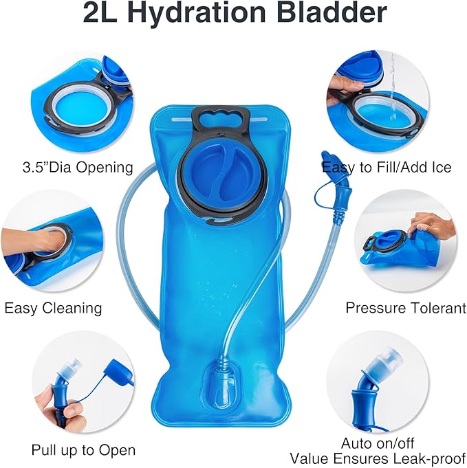 Running Vest for Women Men, Lightweight Hydration Vest with 2L Water Bladder, Hydration Backpack for Marathon, Trail, Cycling, Hiking, Jogging