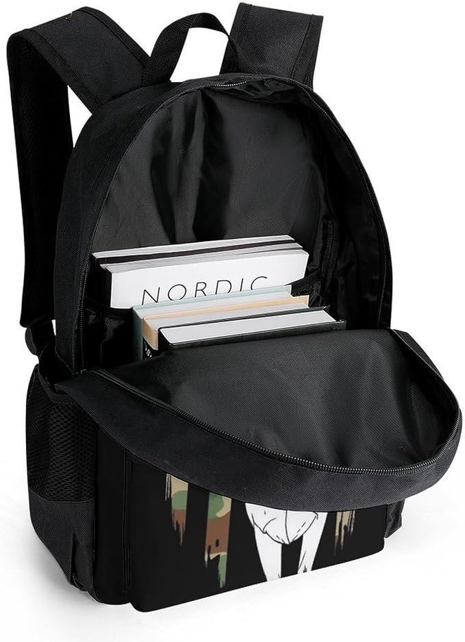 Lightweight Daypack Bookbag for Trekking Business Walking Cycling, Big Capacity Anti-Theft Multipurpose Carry On Bag, Camouflage American Flag Hunting Deer Camo Black Business Computer Bag