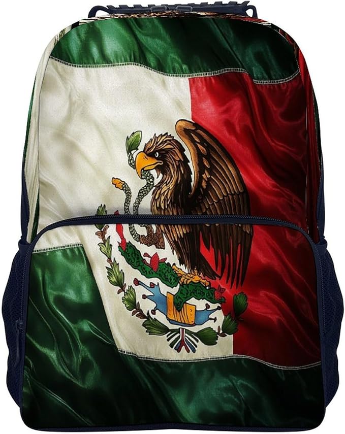 Rucksacks Lightweight Multipurpose Anti-Theft Retro Mexico Flag Shoulder Bag Large Capacity Business Computer Bag With Smooth Zippers