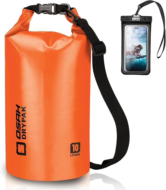 Waterproof Dry Bag, 5L/10L/20L/30L/40L Roll Top Lightweight Storage Backpack with Phone Case for Women & Men, Floating Waterproof Sack for Travel, Swimming, Kayaking, Paddle Board, Camping & Beach