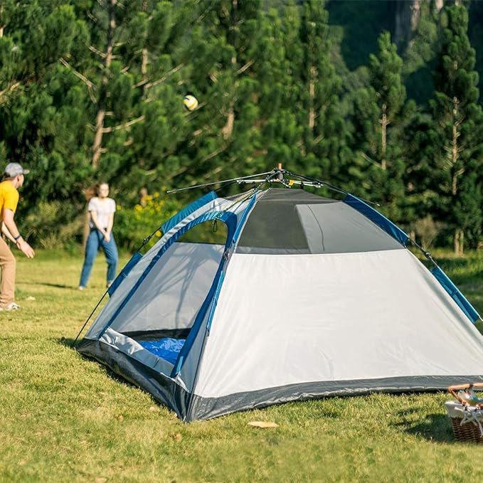 Tent for Family Camping Quick Setup, Instant Pop Up Dome Tents Outdoor 2-3 Person / 6 Person, with Water-Resistant Rainfly and Mesh Roofs & Door & Windows