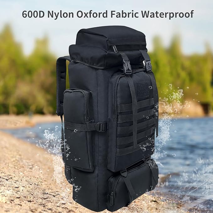 80L/100L Hiking Camping Backpack Outdoor Travel Climbing Rucksack Military Trekking Knapsack Molle 3 Days Assault Pack
