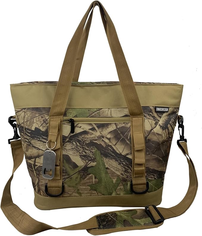 Insulated Cooler Bag, Large Insulated Bag, Reusable Shopping Bags, Leakproof Soft Cooler with BagsBottle Opener, Suitable for Supermarket Shopping, Travel,Beach,Family Picnic,Camping