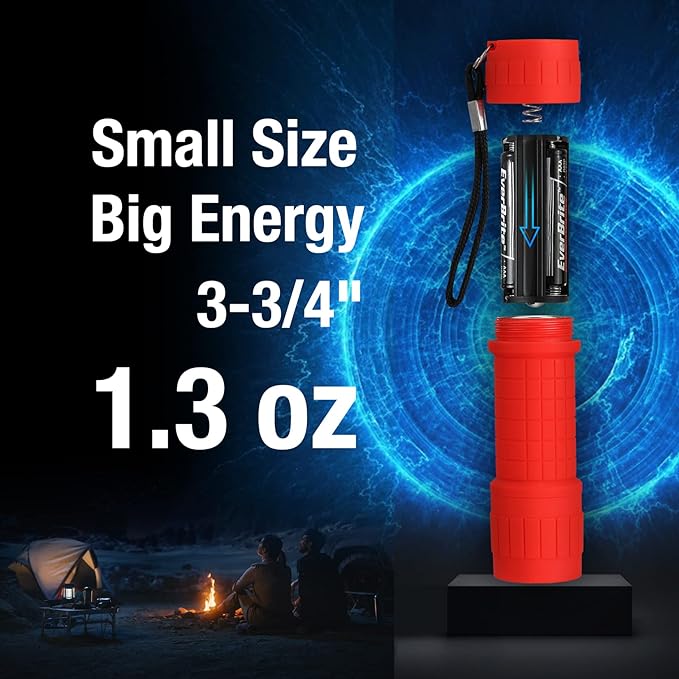 EverBrite Black Light Flashlight 6 Pack, UV Mini Flashlight, 9-Led 395nm Detector for Pet Urine, Stains, Scorpions, 18 AAA Batteries Included