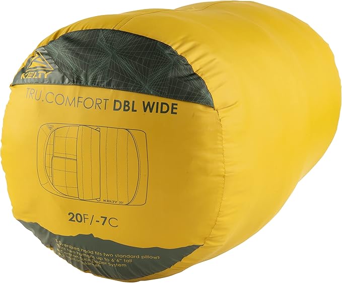 Kelty Tru.Comfort Doublewide 20 Degree Sleeping Bag – Two Person Synthetic Camping Sleeping Bag for Couples & Family Camping