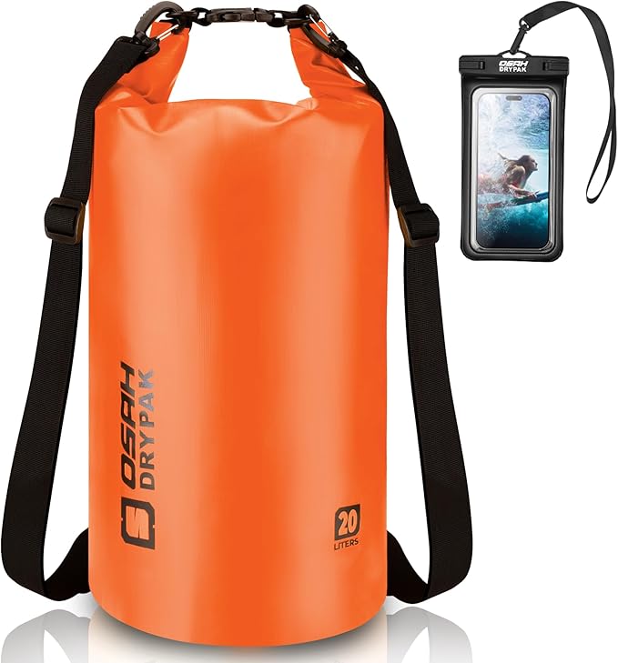 Waterproof Dry Bag, 5L/10L/20L/30L/40L Roll Top Lightweight Storage Backpack with Phone Case for Women & Men, Floating Waterproof Sack for Travel, Swimming, Kayaking, Paddle Board, Camping & Beach