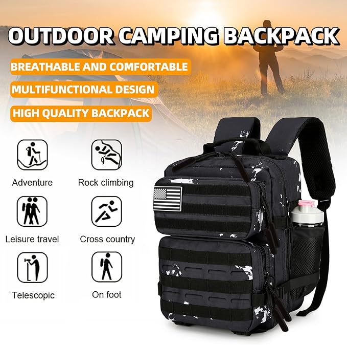 9L Mini Tactical Backpack for Men and Women Tactical Backpack Small for Hiking Small Tactical Bag Fitness Pack
