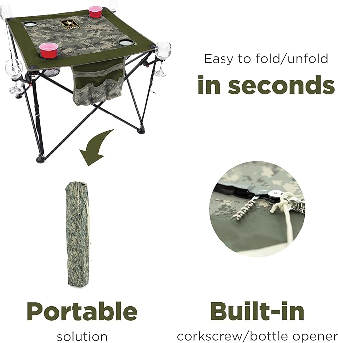 Creative Outdoor Folding Wine Table | Portable | Camping Beach Picnic & Patio