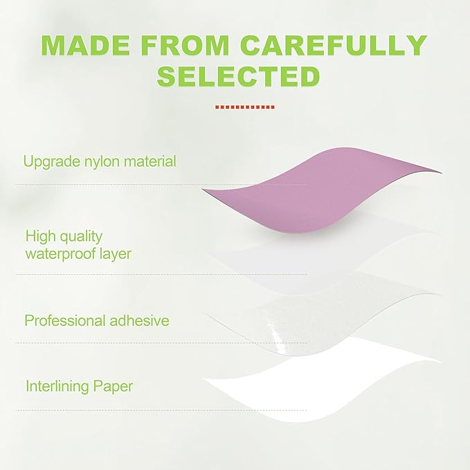 4x78in Nylon Repair Tape，Tent Repair Kit，Self Adhesive Waterproof Fabric Repair Tape for Tent, Umbrella, Sleeping Bag, Down Jackets,Knapsack.（Purple）