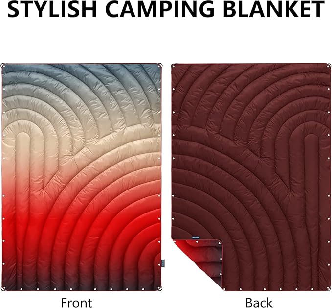 Camping Blanket,Puffy Lightweight Outdoor Blanket for Traveling, Stadium, Hiking, Picnics