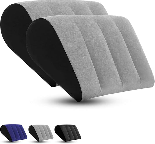 Portable Inflatable Wedge Pillow for Traveling - 2 Pack Body Positioner for Body Support,18in Adjustable Sleeping Cushion,Lightweight Bed Leg Elevation Partner Support Camping Pillows,Fast Inflation