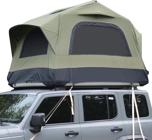 HOMEFUN Inflatable Rooftop Tent for Car Truck, 2 Person Roof Tent with Waterproof 300D Fabric, Windproof Design for Overlanding and Outdoor Adventure,Easy to Set Up