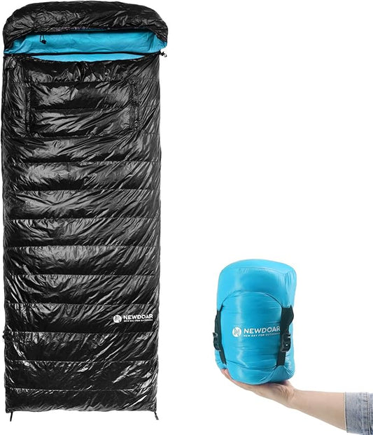 NewDoar Urltra-Light Camping Sleeping Bag 800FP Down Spring Summer Outdoor Autumn Mummy Sleeping Bag for Hiking Tent