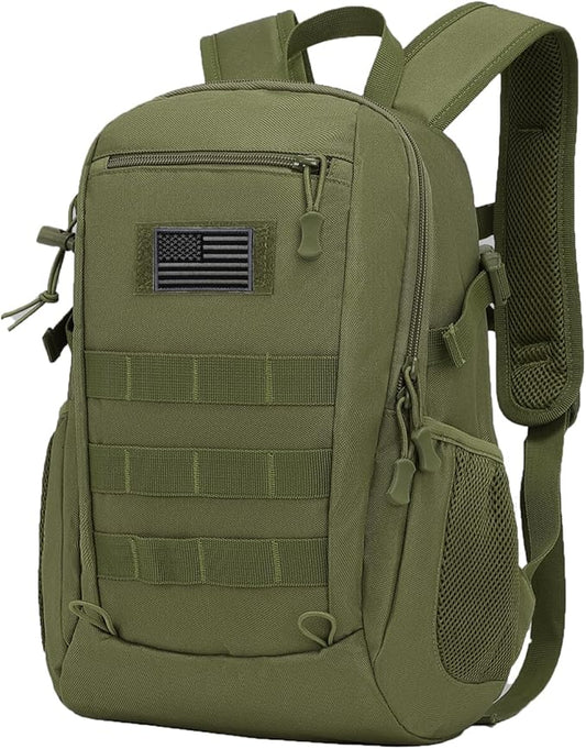 ArcEnCiel 10L/20L Mini X-Small Tactical Backpack MOLLE Daypack Gear Pack Camping Bag with Patch